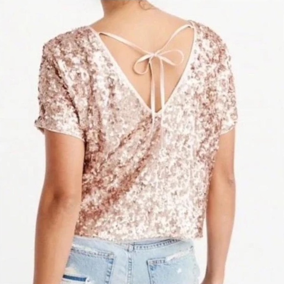 Abercrombie & Fitch Sequin Tie Back Top NWT - Picture 2 of 8
